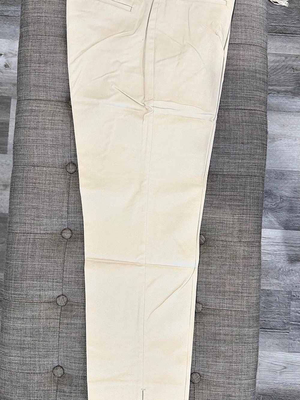 Ann Taylor Straight Leg Cotton Pants in Beige Size 4 NWT